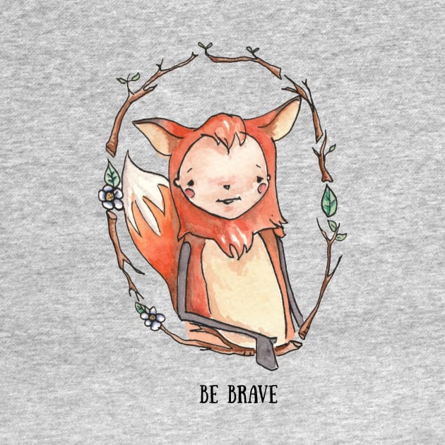 Be Brave Fox by Flightoftheparcel